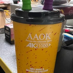 Электронная сигарета 2в1 AAOK 21000 Ягодный лед / Радужная Капля